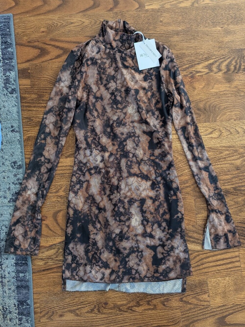 new with tags brown marble dress